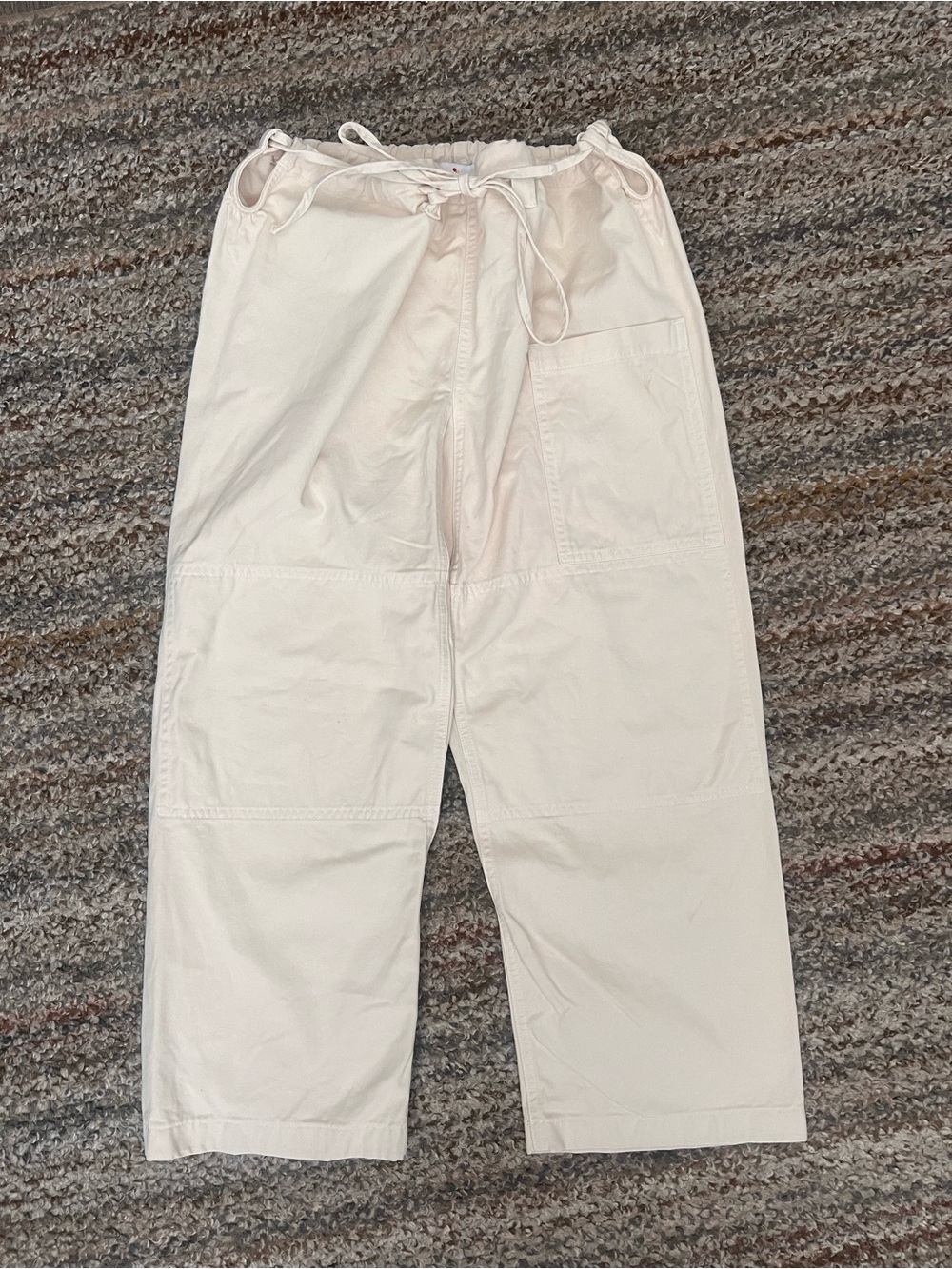 Women’s Drawstring Wide-Leg Pants - Cream